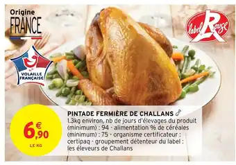Pintade fermière De Challans
