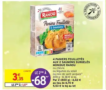 Intermarché 4 Paniers feuilletés offre