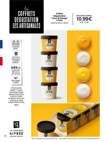 Thiriet Coffret dégustation "Coco di Mango" 4 Pots offre