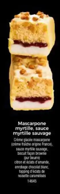Thiriet Mascarpone myrtille, sauce myrtille sauvage offre