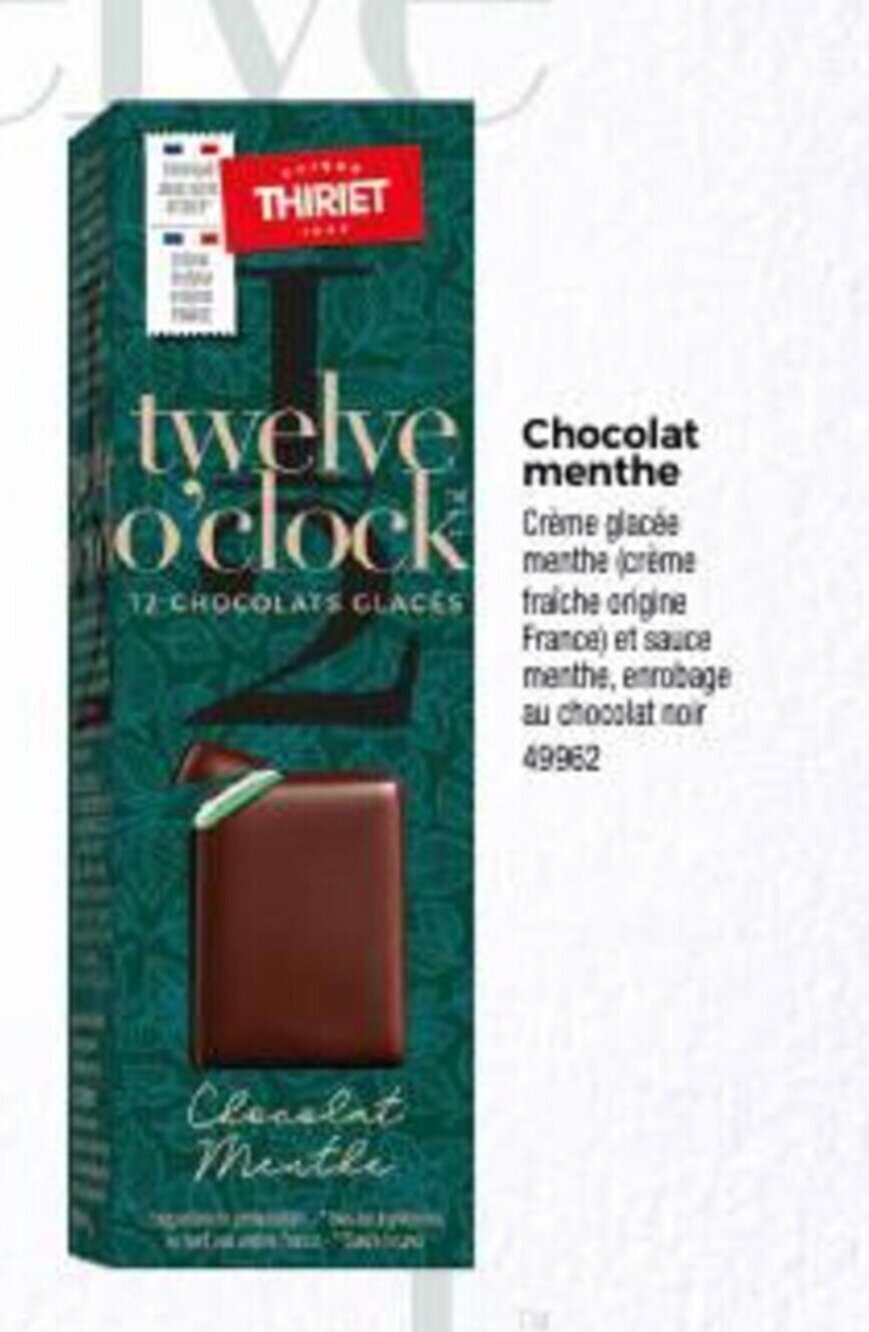 Thiriet Chocolat menthe offre