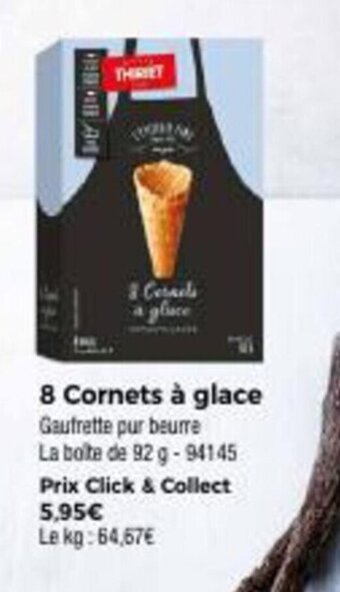 Thiriet 8 Cornets à glace offre