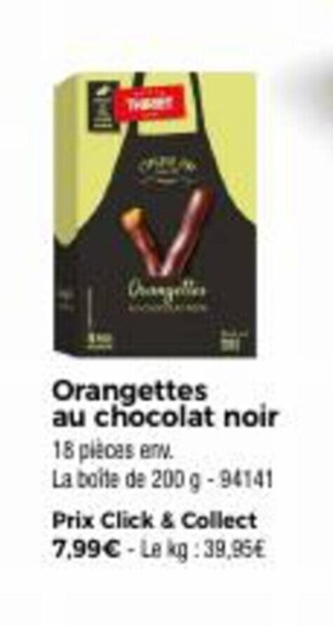 Thiriet Orangettes au chocolat noir offre