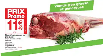 Gigot d'agneau avec os prêt à cuire