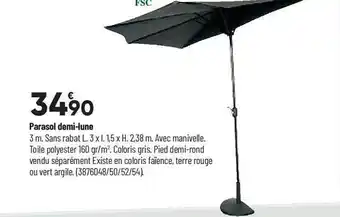 Bricorama Parasol Demi-lune offre