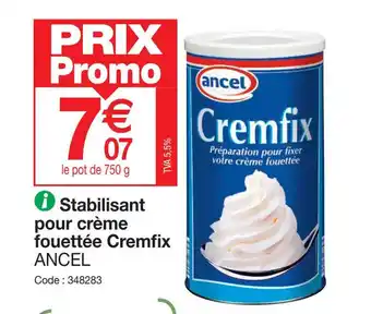 Promocash Stabilisant pour crème fouettée Cremfix offre