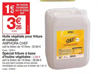 Huile végétale pour friture et cuisson AMPHORA CHEF