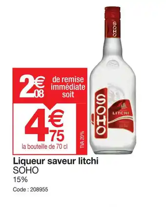 Liqueur saveur litchi SOHO