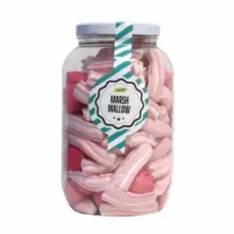 Chamallows roses bocal