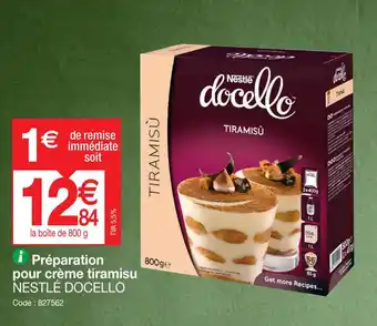 Promocash Préparation pour crème tiramisu NESTLÉ DOCELLO offre