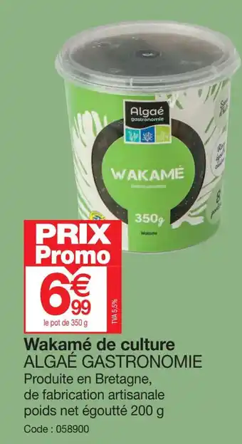 Wakamé de culture ALGAÉ GASTRONOMIE Produite en Bretagne,