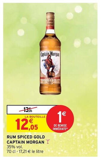 Intermarché Rum Spiced Gold captain Morgan offre