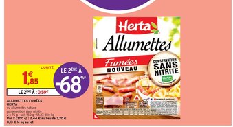 Intermarché Allumettes Fumées Herta offre