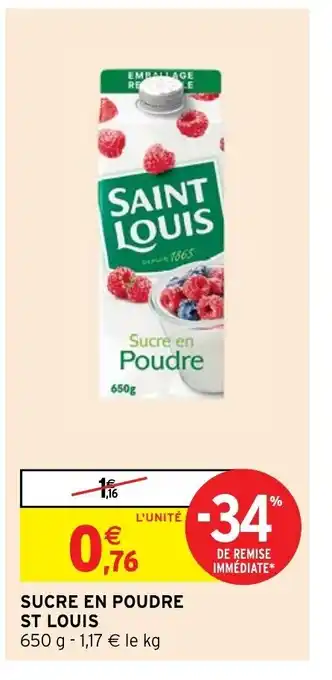 Intermarché Sucre en Poudre St Louis offre