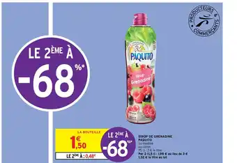 Intermarché Sirop De Grenadine Paquito offre