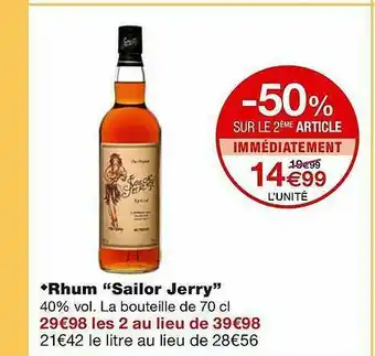Monoprix Rhum offre