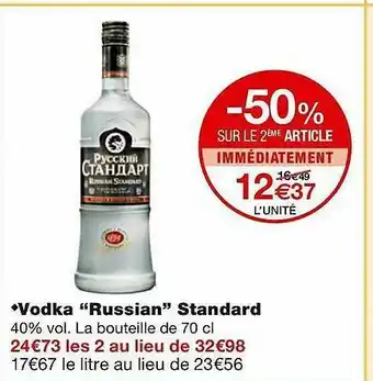 Monoprix Vodka offre