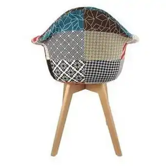 La Foir'Fouille Fauteuil scandinave patchwork - multicolore offre