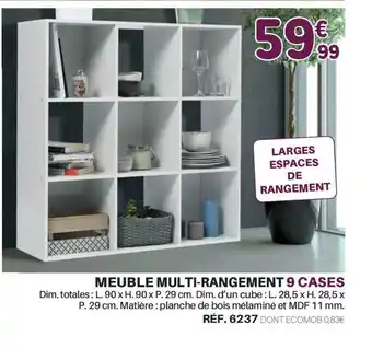 Shopix Meuble Multi-rangement 9 Cases offre
