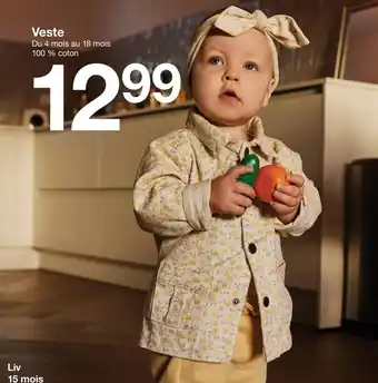 Zeeman Veste Du 4 mois au 18 mois 100% coton offre