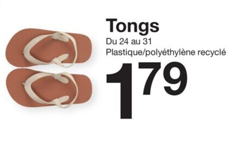 Promo Tongs chez Zeeman