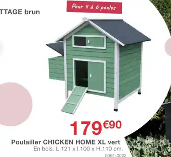 Poulailler CHICKEN HOME XL vert