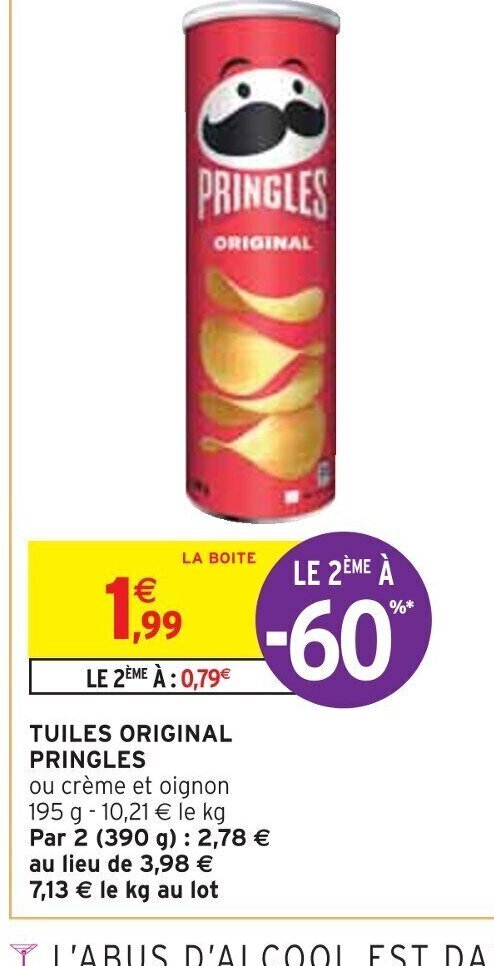 Intermarché TUILES ORIGINAL PRINGLES offre