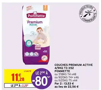 Intermarché Couches Premium Active offre
