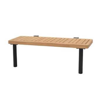 Hanna lounge teck table d'appoint noir, naturel