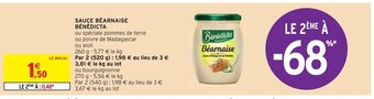 Intermarché SAUCE BÉARNAISE BÉNÉDICTA offre