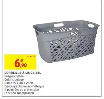 Intermarché CORBEILLE À LINGE 45L offre