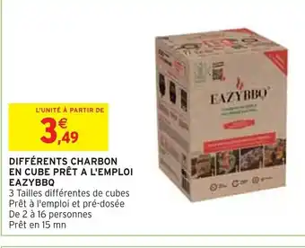 Intermarché DIFFÉRENTS CHARBON EN CUBE PRÊT A L'EMPLOI EAZYBBQ offre