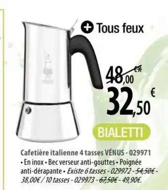 Cuisine Plaisir Cafetière italienne 4 tasses offre