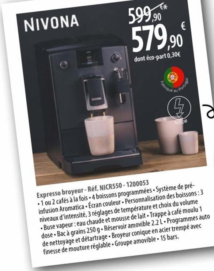 Cuisine Plaisir Expresso broyeur-Réf. NICR550-1200053 offre