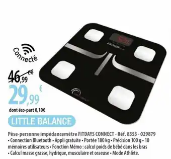 Cuisine Plaisir Pèse-personne impédancemètre FITDAYS CONNECT-Réf. 8353-029879 offre