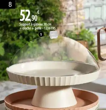 Support Ă gĂąteau 30 cm + cloche + pelle - 1216195
