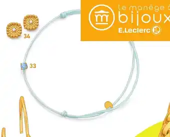 E.Leclerc Bijoux 33. bracelet cordon et oxyde de zirconium, or jaune offre