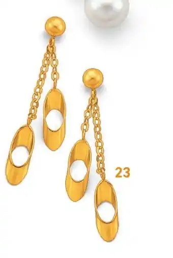 23. boucles, or jaune 1,28 g