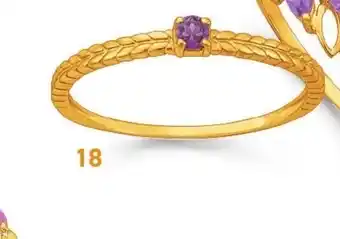 E.Leclerc Bijoux 18. bague améthyste, taille 54, or jaune 1,14 g offre