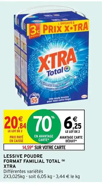 Intermarché Lessive Poudre Format Familial Total Xtra offre