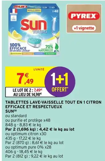 Intermarché Tablettes lave-Vaisselle Tout En 1 Citron offre