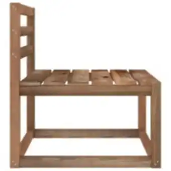 E.Leclerc Brico Vidaxl canapé central palette de jardin marron bois de pin imprégné offre