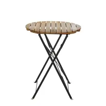 Table de jardin ronde en acacia massif 1/2 personnes