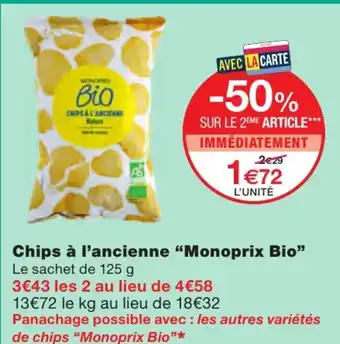 Monoprix Chips à l'ancienne offre