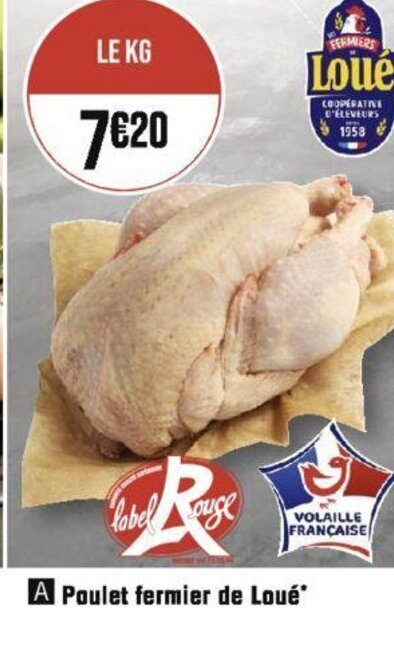 Casino Hyperfrais Poulet fermier de Loué* offre
