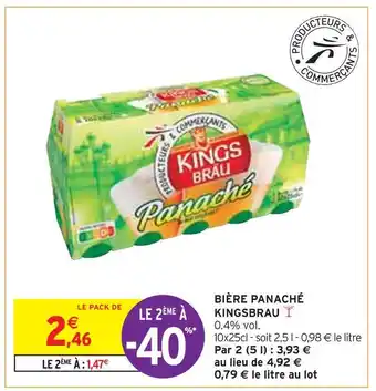 Intermarché Kingsbrau bière panaché offre