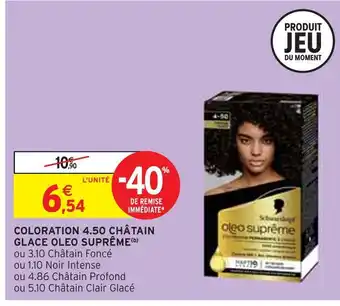 Oleo suprême coloration 4.50 châtain glace(b)