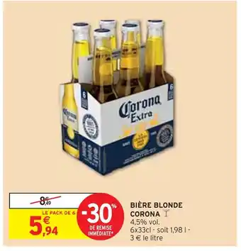 Intermarché Corona bière blonde offre