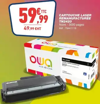 Bureau Vallée Cartouche laser remanufacturée tn2420 offre