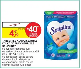 Soupline tablettes adoucissantes éclat de fraîcheur x28 (b)